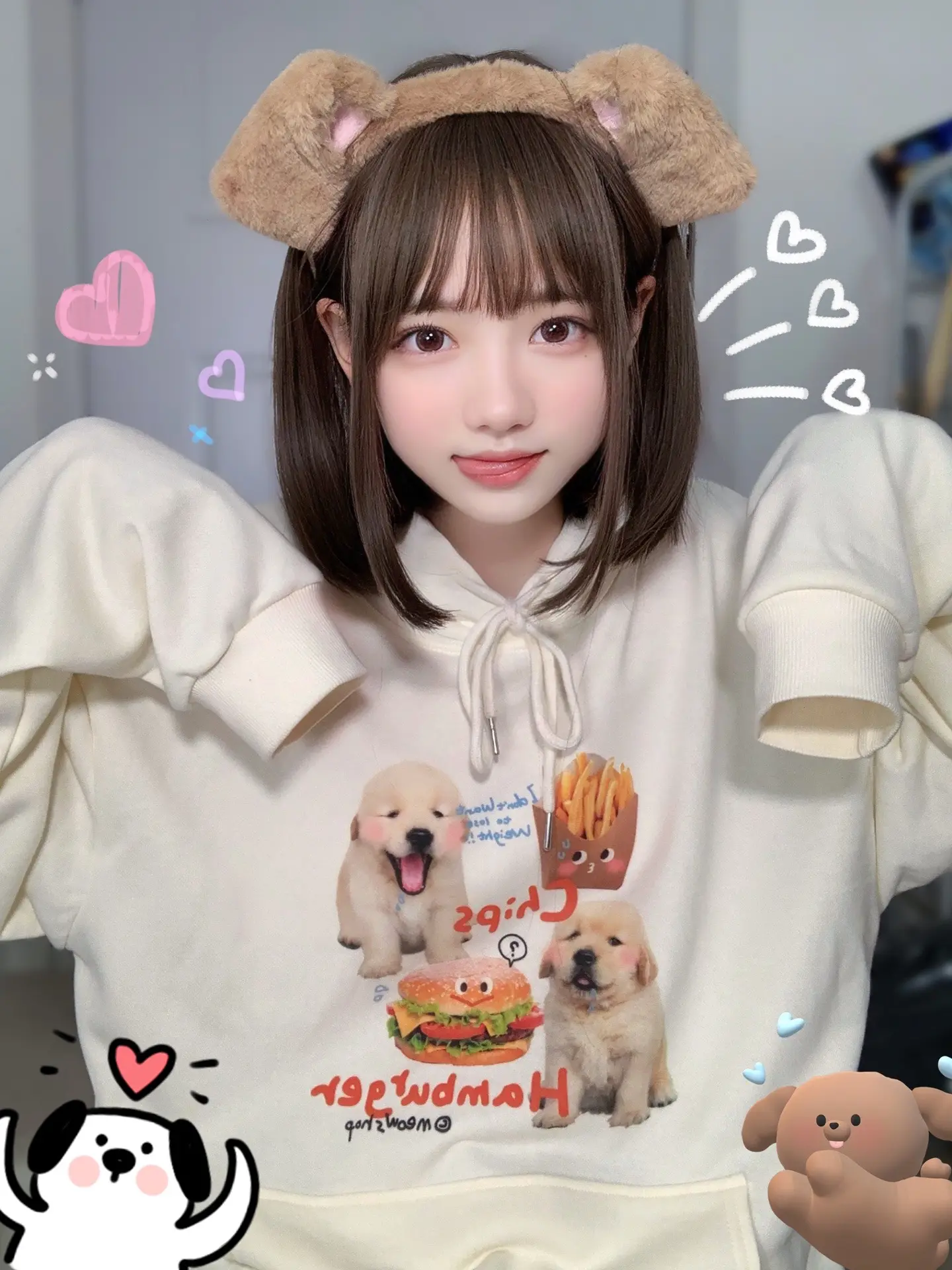 奇怪你爱小狗。奇怪你总神游