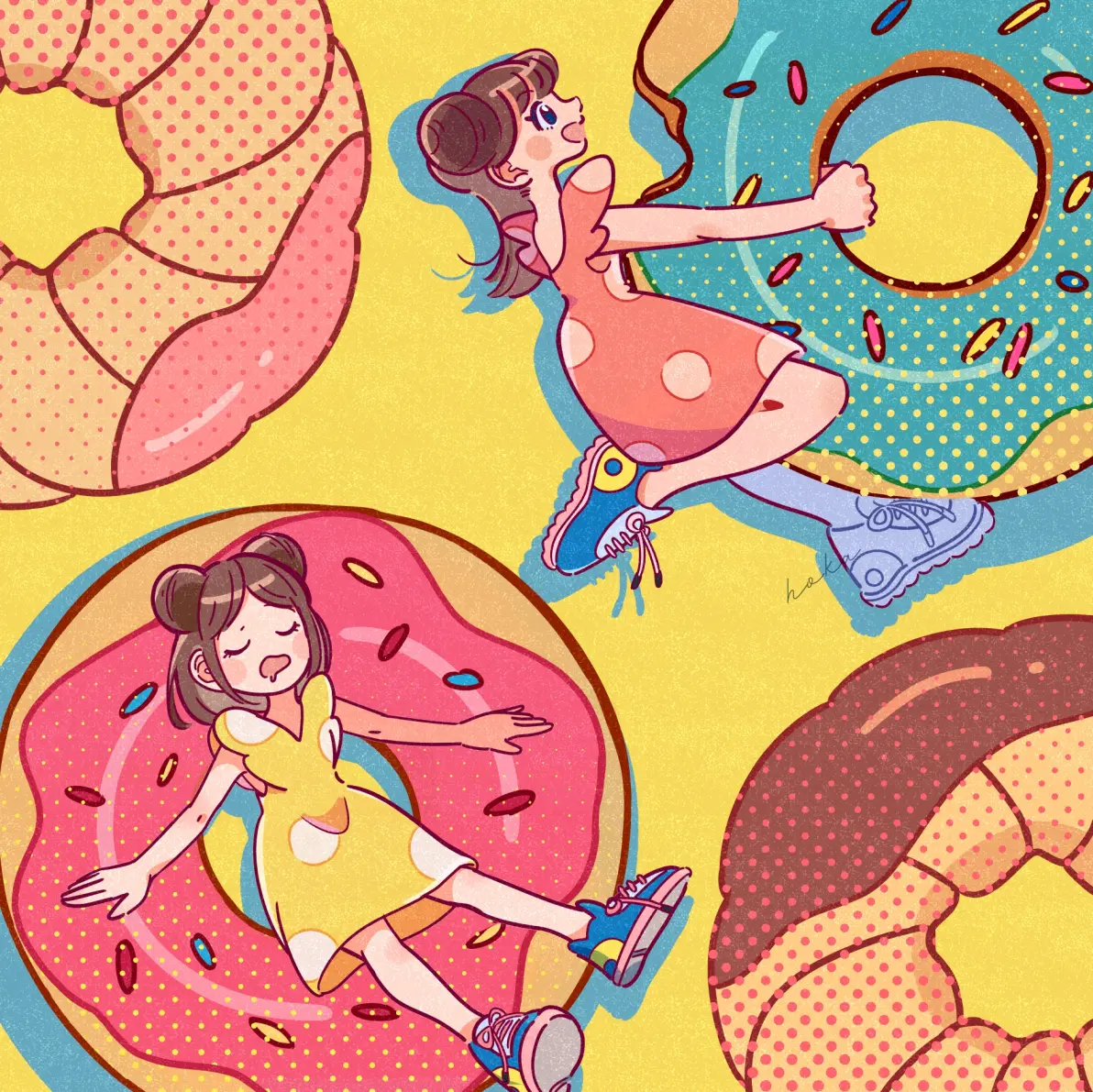 可爱造型♡ – 甜甜圈插画特辑