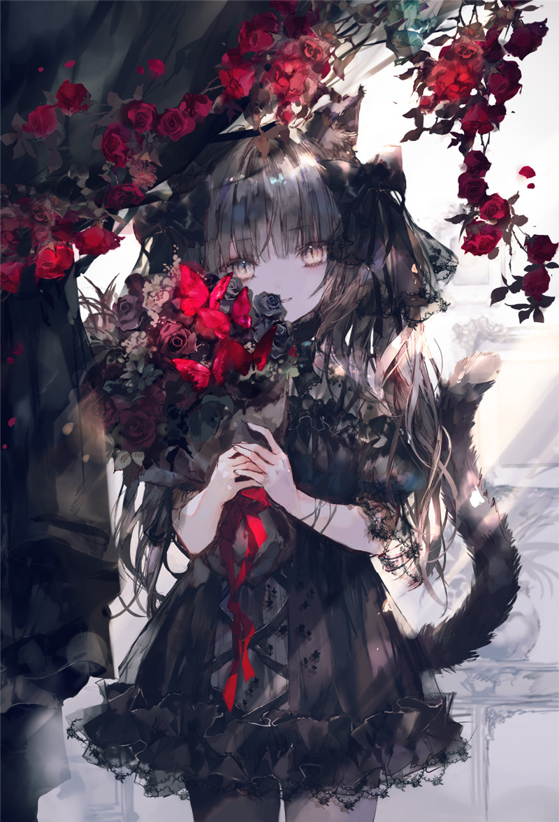 动漫二次元插画哥特式服装暗黑少女图集原画插画