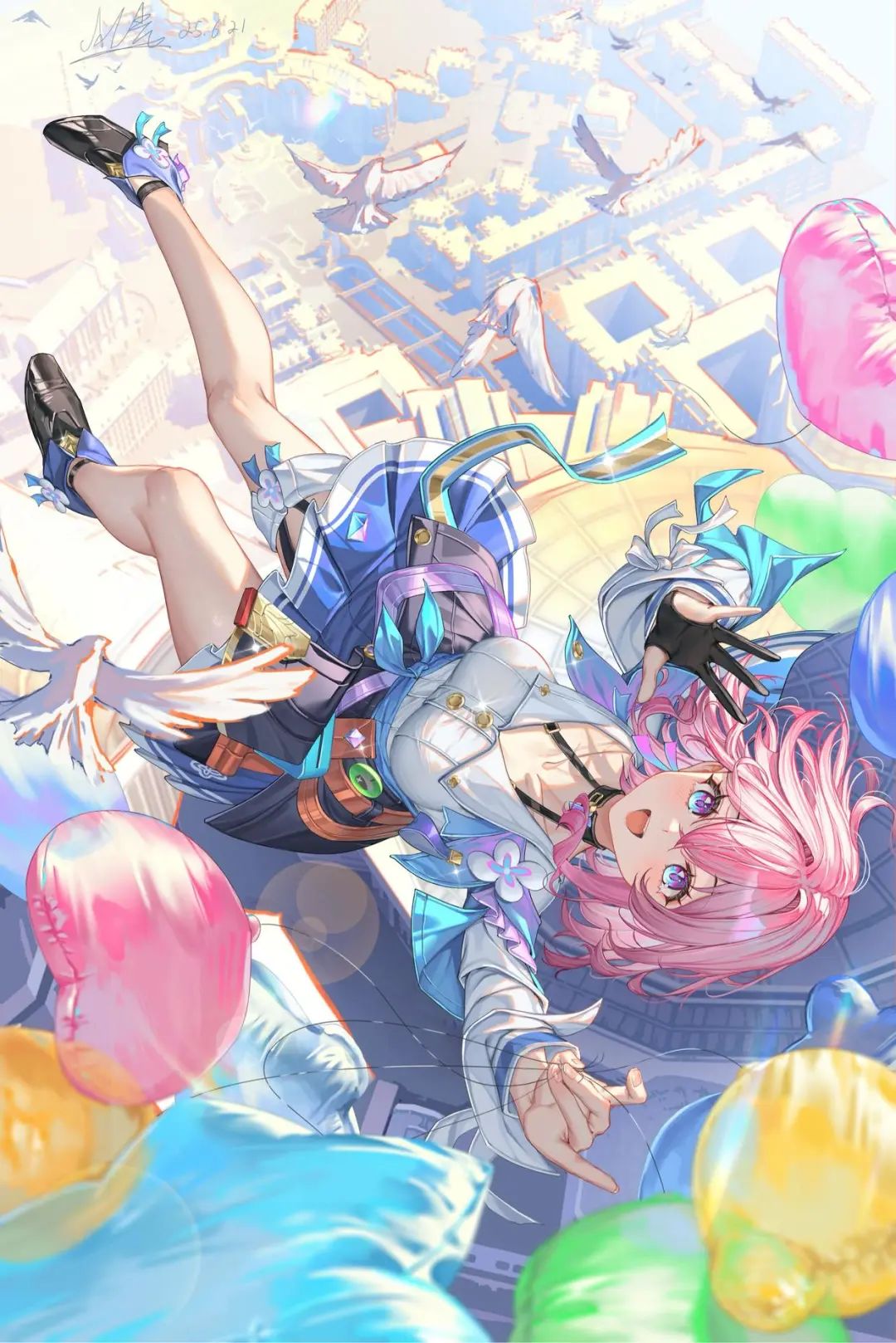 动漫壁纸 | 坐在廊下听雨,时间慢得如同凝固