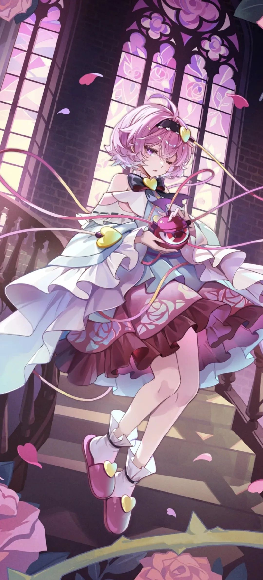 动漫壁纸 | 风铃把月光敲成碎片,落在茶盏里,便泡出了半杯星河的清浅