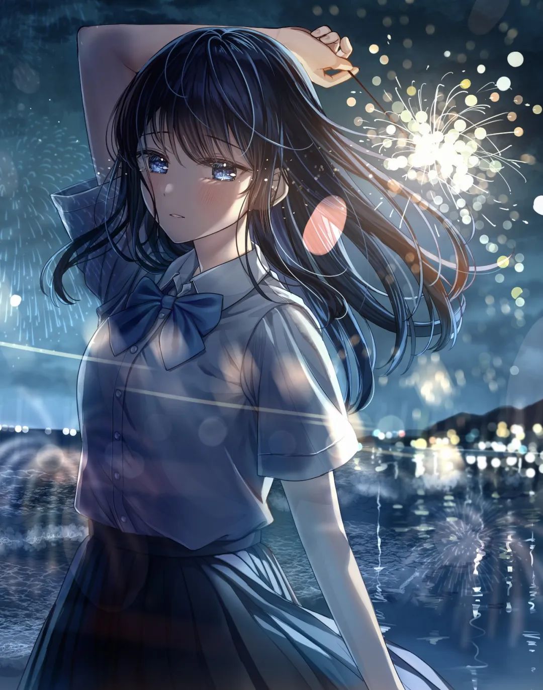 动漫壁纸 | 铅笔划在纸上,意外勾出了一朵正在绽放的小野花