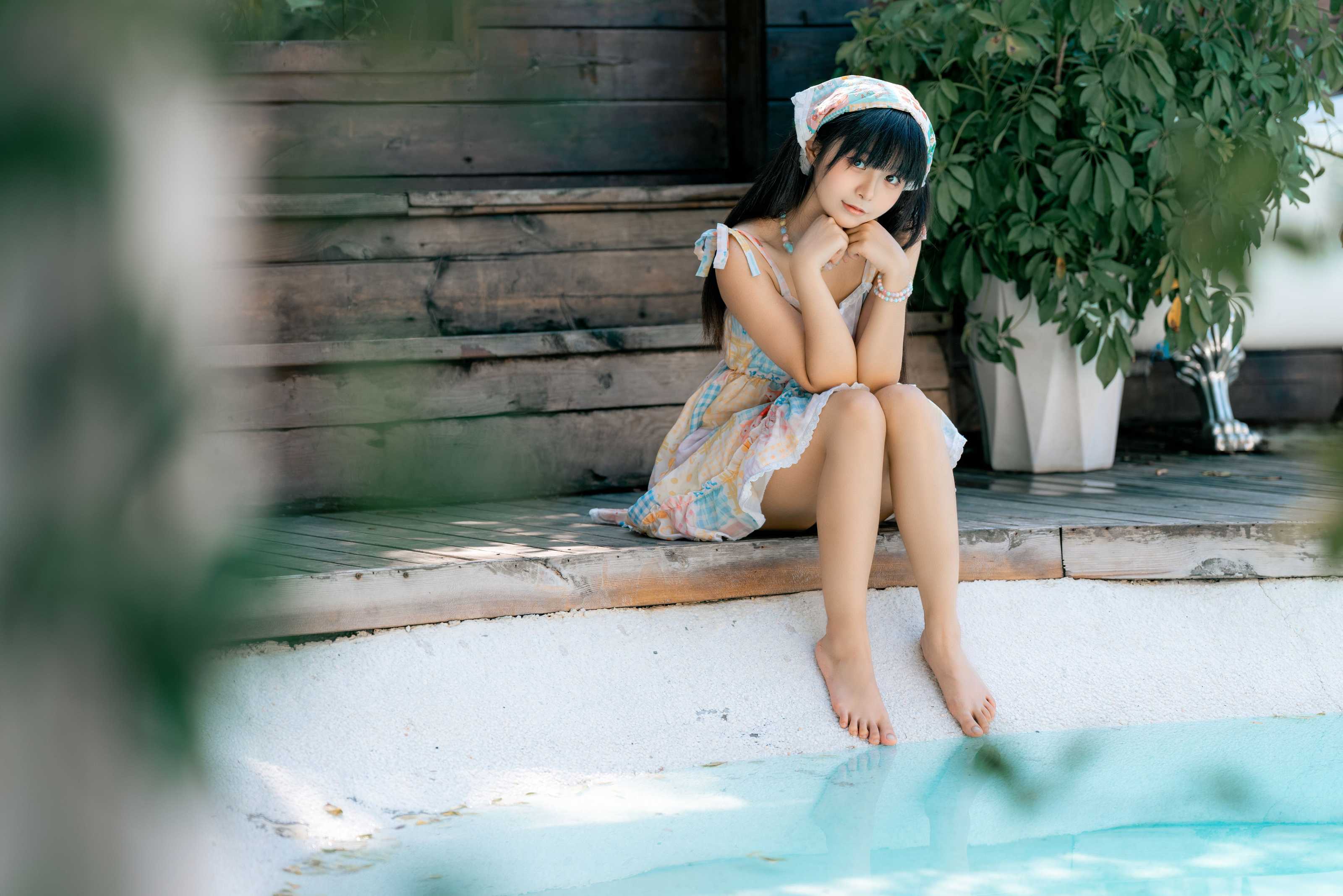 小羊不吃草 夏天的记忆，清新少女与光影交织的夏日写真全记录