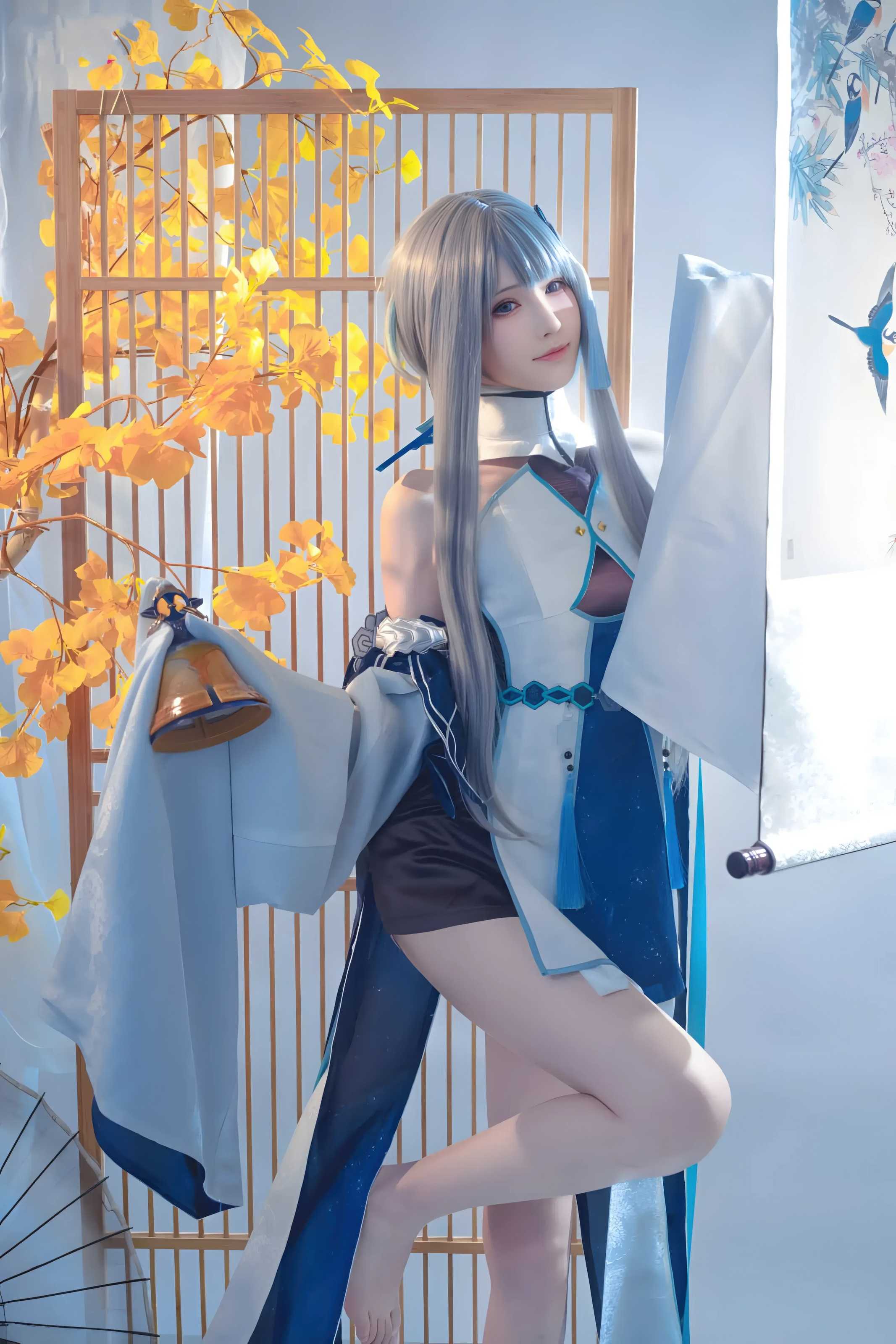 花兮_honoka 原神 归终,璃月古韵与现代光影交织的尘世闲游写真纪行