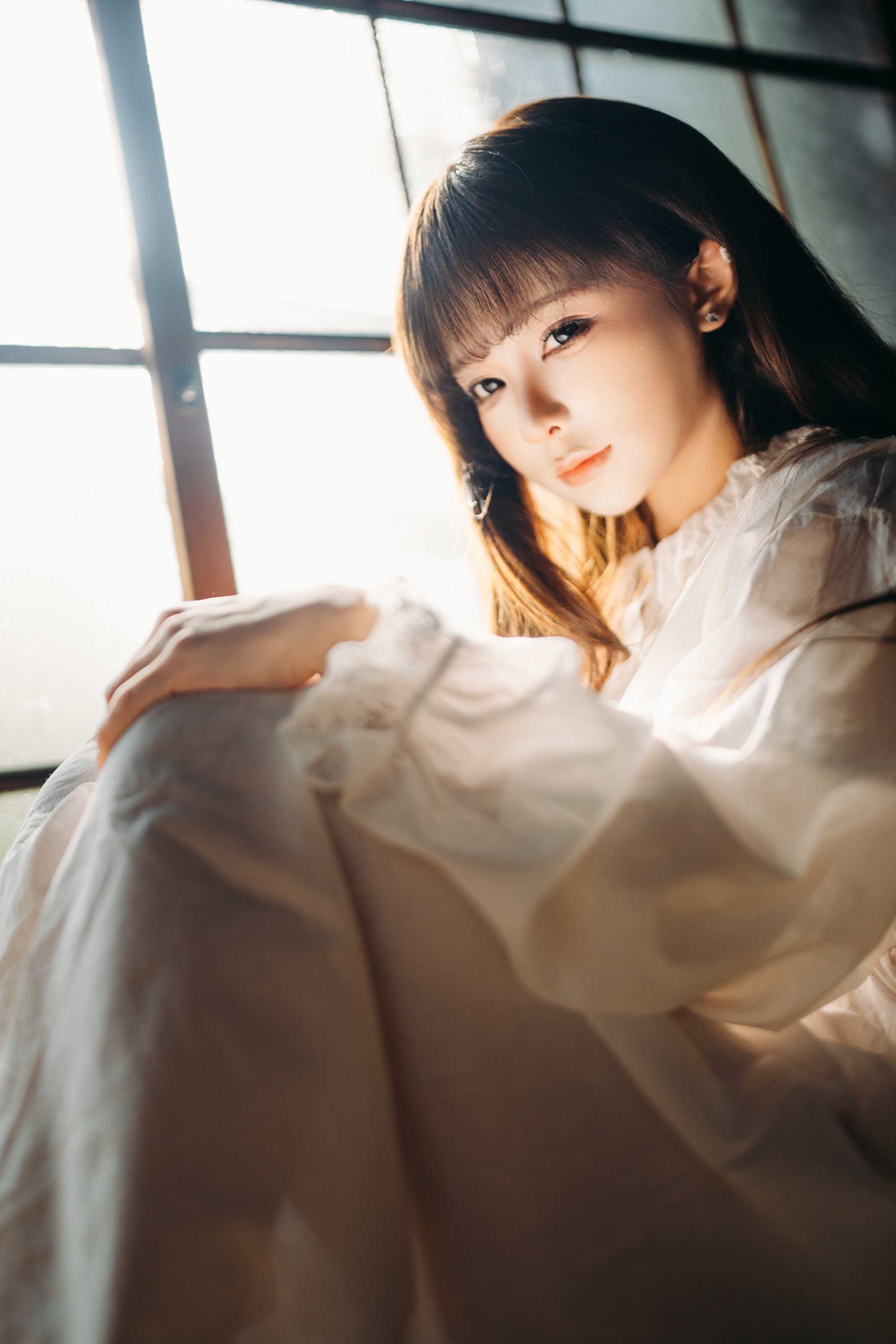 蠢沫沫 阳,光影交织下的元气少女与午后慵懒时光写真摄影故事